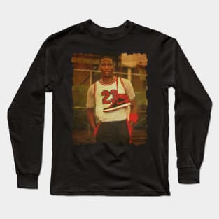 Vintage Jordan With Sneakers Long Sleeve T-Shirt